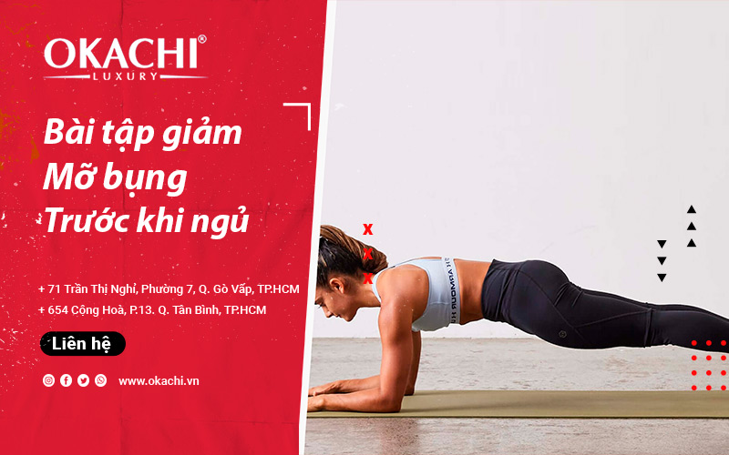 Bài tập giảm mỡ bụng trước khi ngủ