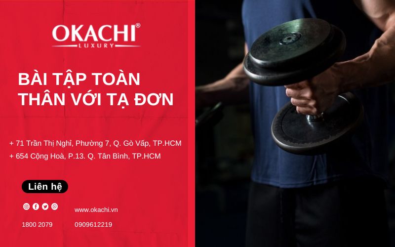11 bài tập toàn thân với tạ đơn giúp Body SĂN CHẮC