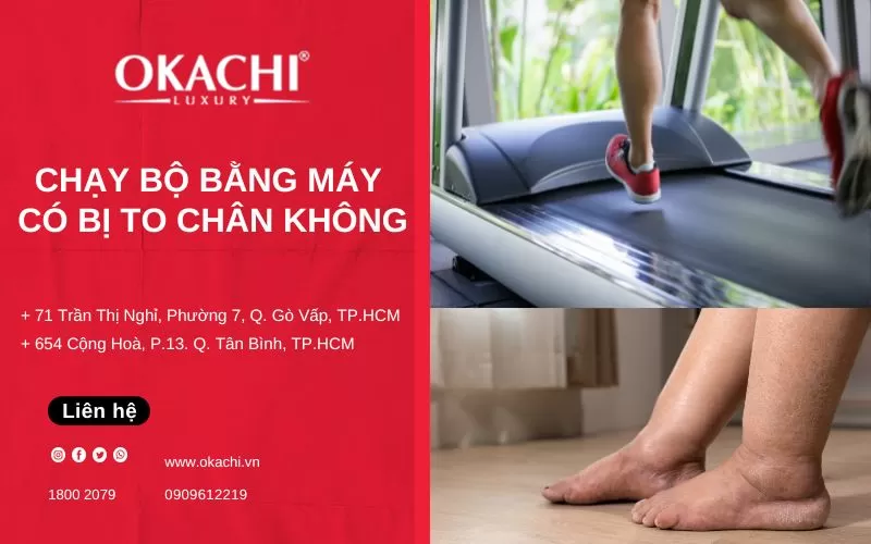 Chạy bộ bằng máy có bị to chân không? Cách khắc phục
