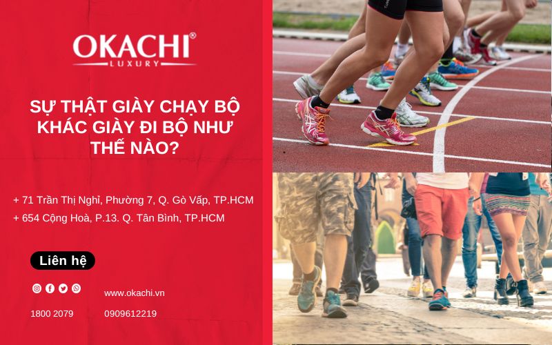 SỰ THẬT giày chạy bộ khác giày đi bộ như thế nào?