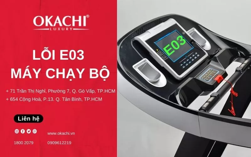 Máy chạy bộ báo lỗi E03: Cách sửa lỗi đơn giản tại nhà