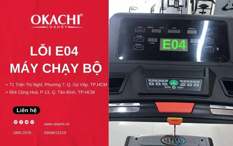 Máy chạy bộ báo lỗi E04: Dấu hiệu và cách khắc phục từ A-Z