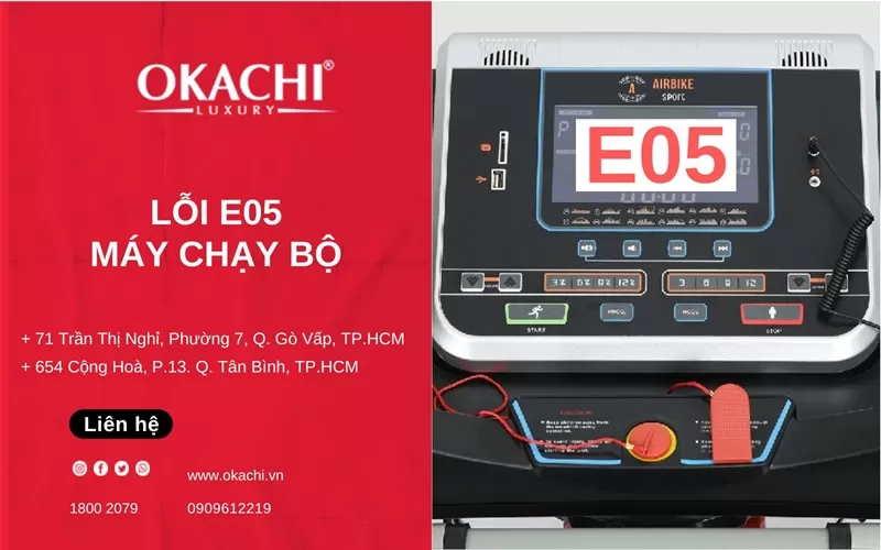 Cách khắc phục Lỗi E05 máy chạy bộ ĐƠN GIẢN