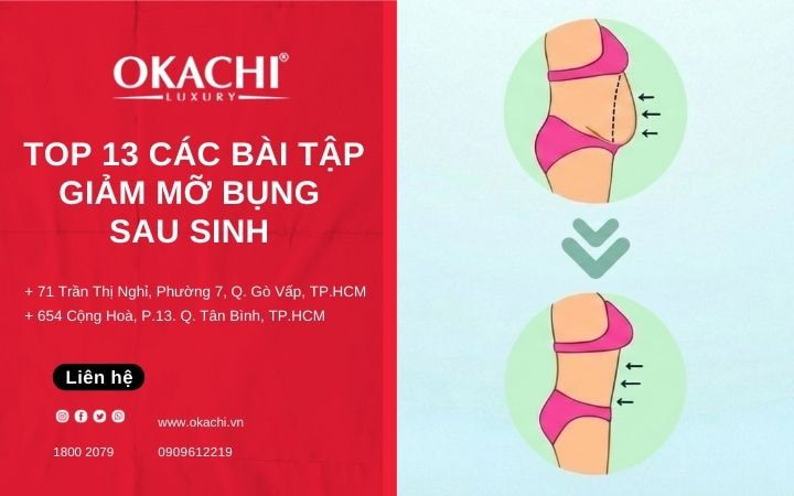 Top 13 các bài tập giảm mỡ bụng sau sinh PHỤC HỒI VÓC DÁNG

