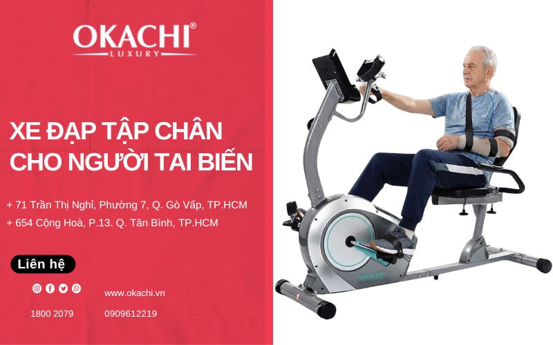 Xe đạp tập chân cho người tai biến
