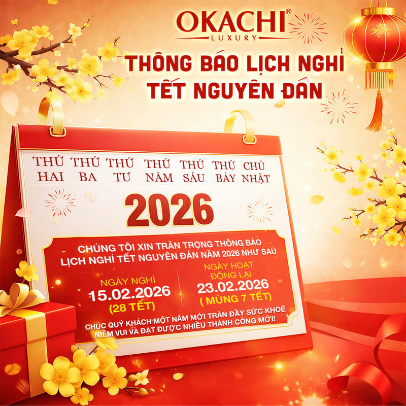 thông báo lịch nghỉ tết okachi