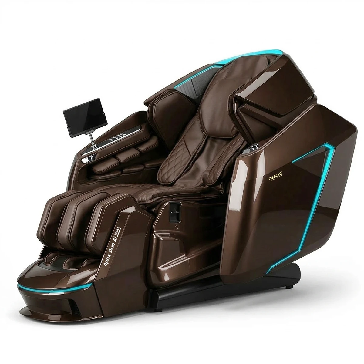 Ghế massage DUAL CORE MASTER OKACHI JP-9986 (Nâu)