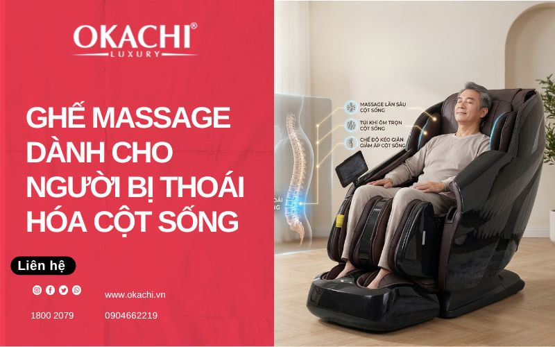 Ghế massage cho người bị thoái hoá cột sống 