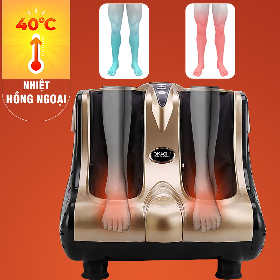 Máy massage chân hồng ngoại 3D OKACHI JP-810 (màu Gold)