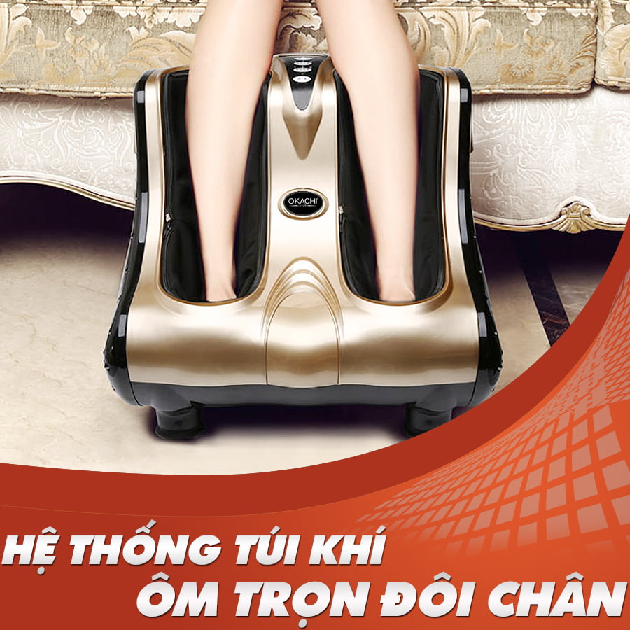 Máy massage chân hồng ngoại 3D OKACHI JP-810 (màu Gold)