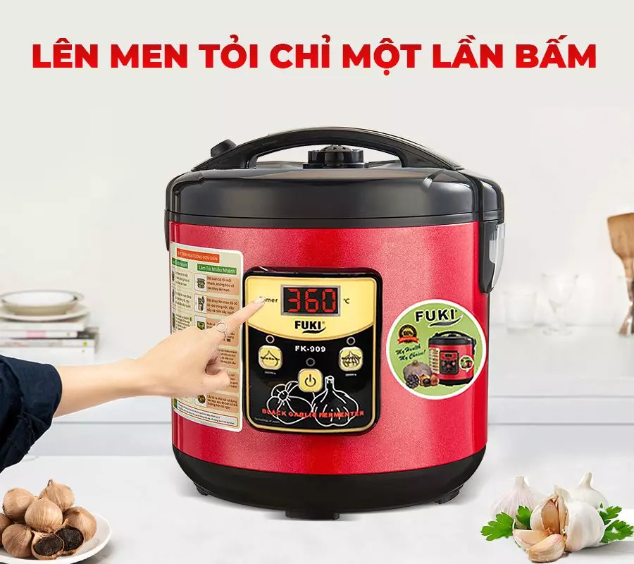 Máy làm tỏi đen Fuki FK-909 dòng cao cấp loại 5L (đỏ mận)