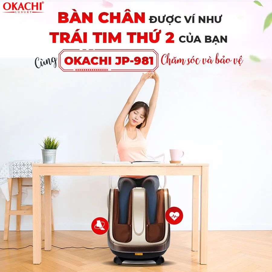 Máy Massage Chân Chuyên Sâu 4D OKACHI JP-981 (Cao cấp)