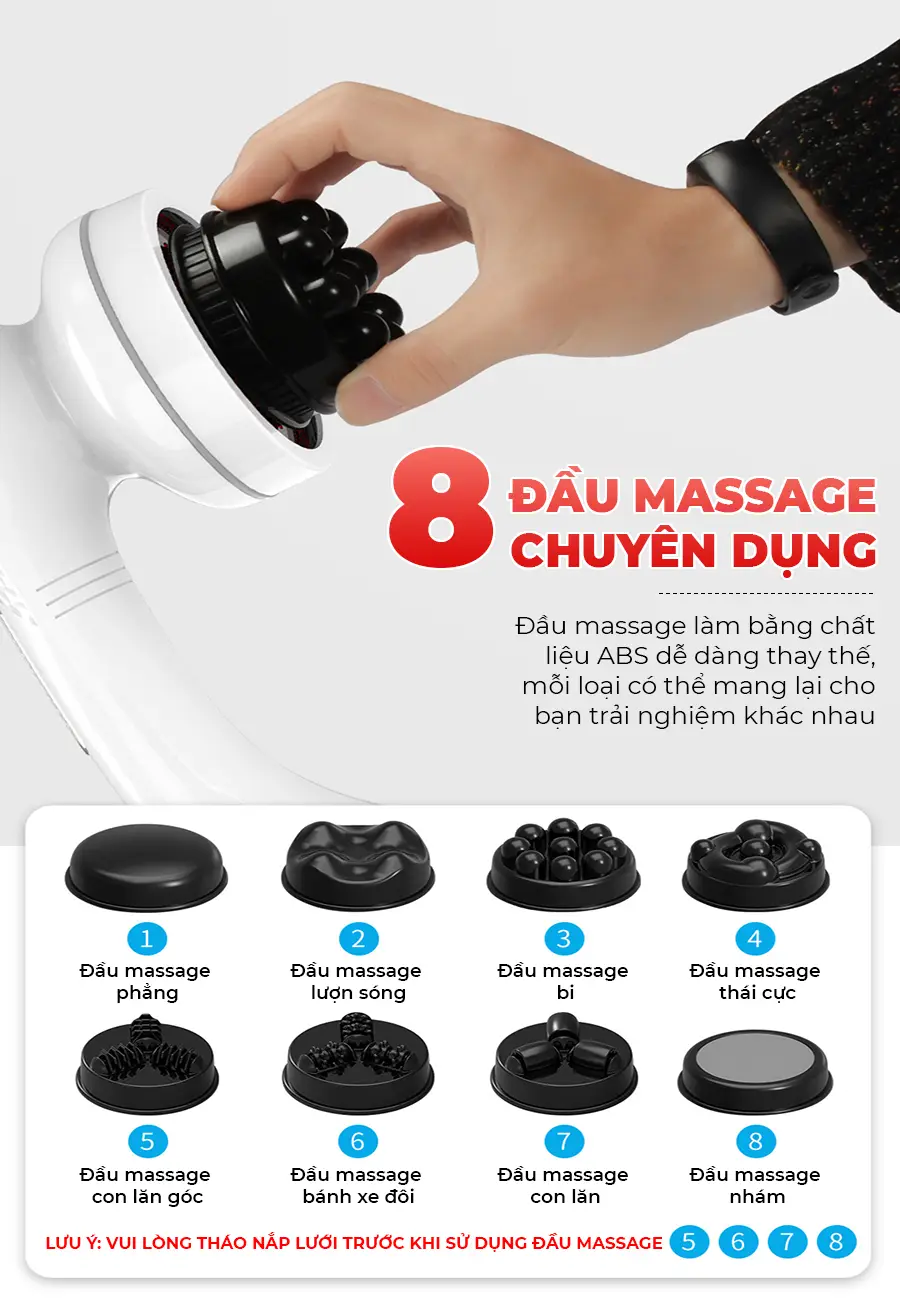 Máy massage cầm tay Body OKACHI LUXURY JP-530E Pin Sạc