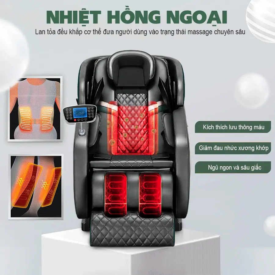 Ghế massage toàn thân OKACHI Luxury Star JP-i9 xanh (hàng trưng bày mới 96%)