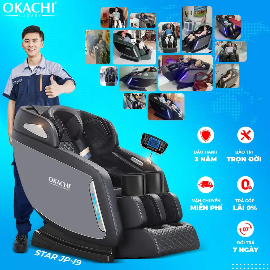 Ghế massage toàn thân OKACHI LUXURY Star JP-I9