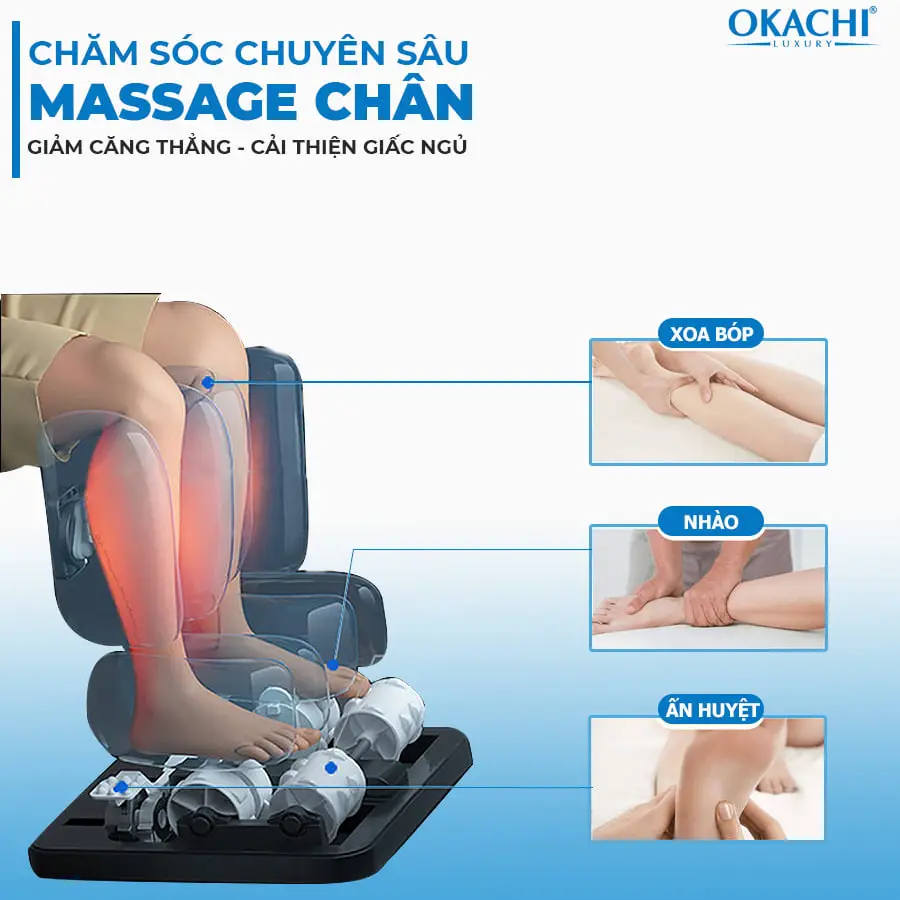 Ghế massage toàn thân OKACHI LUXURY Star JP-I10 (hàng trưng bày mới 98%)