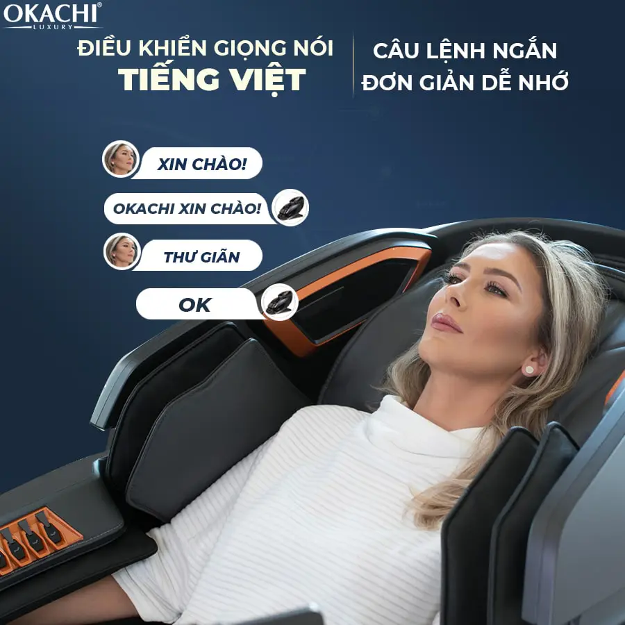 Ghế Massage Phi Thuyền OKACHI LUXURY ROYAL JP-8899 Cao Cấp (màu đen)