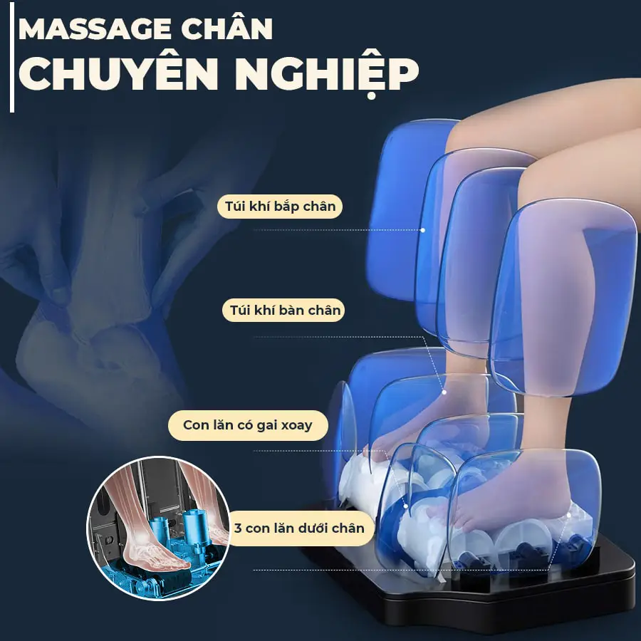 Ghế Massage Phi Thuyền OKACHI LUXURY ROYAL JP-8899 Cao Cấp (màu đen)