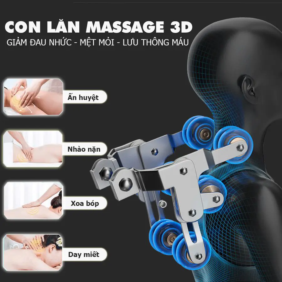 Ghế massage toàn thân OKACHI OTO STACK SK-01(Black)