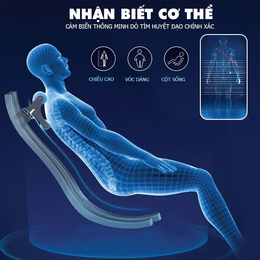 Ghế massage toàn thân OKACHI OTO STACK SK-01(Black)