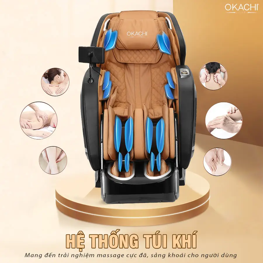Ghế massage toàn thân OKACHI Luxury 4D JP-I89 (Cao cấp)