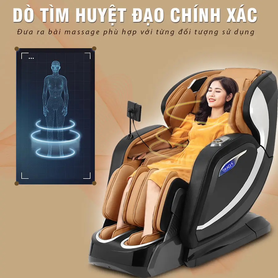 Ghế massage toàn thân OKACHI Luxury 4D JP-I89 (Cao cấp)