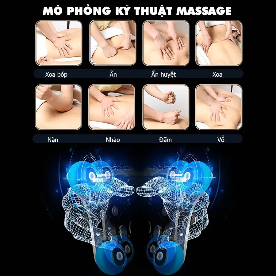 Ghế massage toàn thân OKACHI OTO STACK SK-01 (Cream)