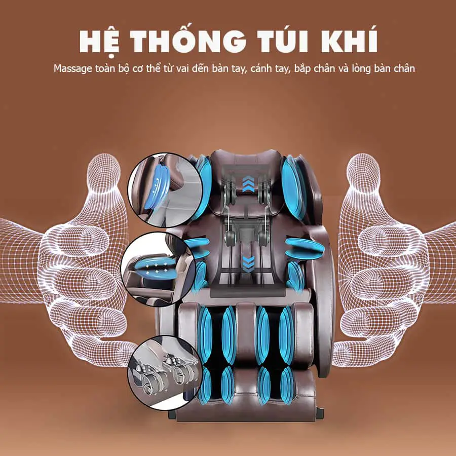 Ghế massage toàn thân OKACHI OTO STACK SK-01 (coffee)