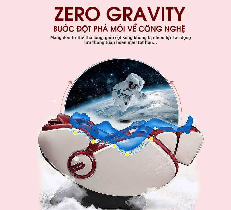 Ghế massage toàn thân OKACHI OTO Essentia ES-05A (màu đỏ)