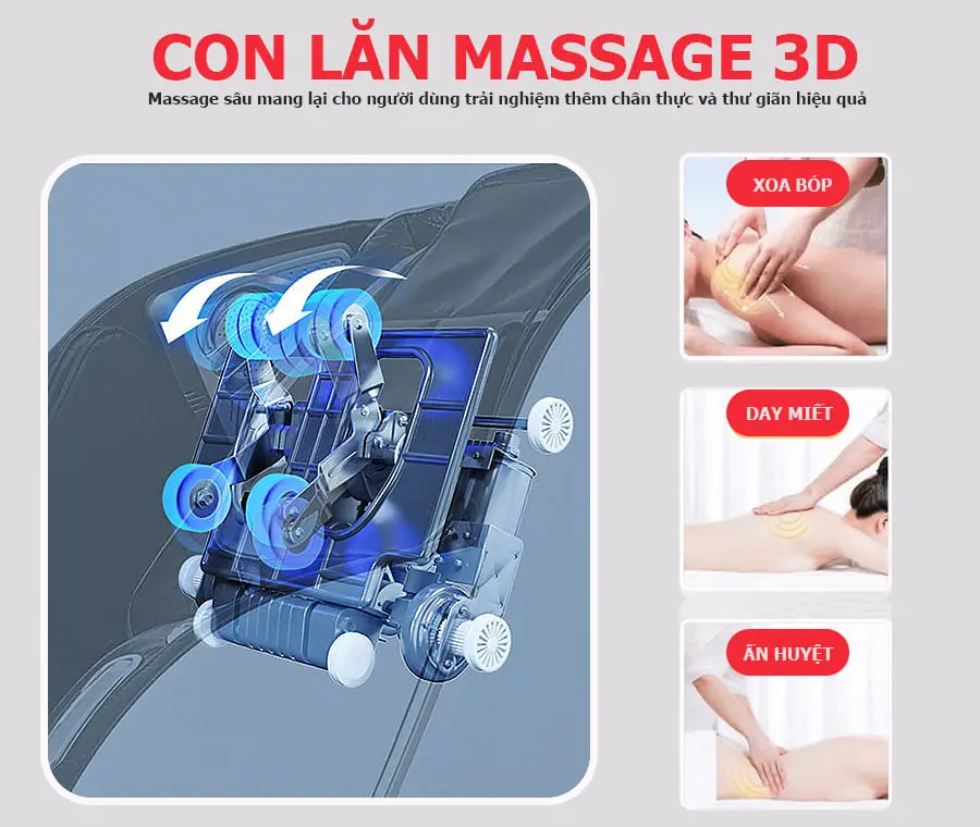 Ghế massage toàn thân OKACHI OTO Essentia ES-05A (màu đỏ)