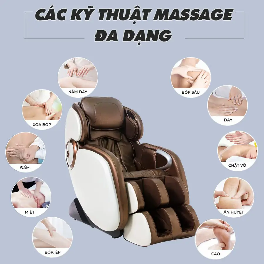Ghế massage toàn thân OKACHI OTO Essentia ES-05A (màu đồng)