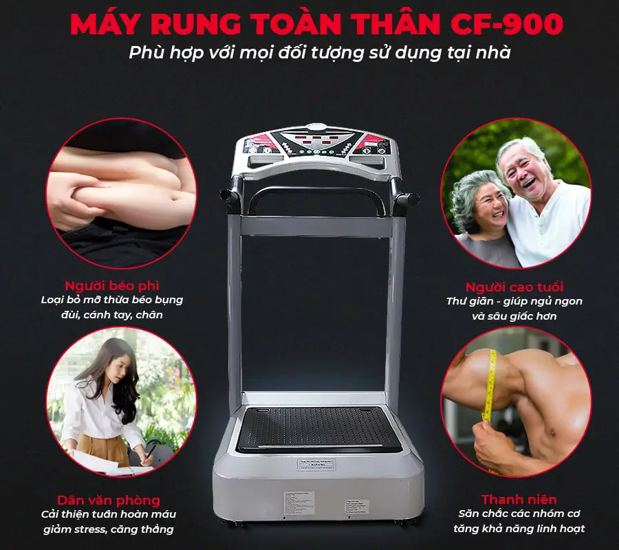 Máy rung giảm cân Super Califit Massage CF-900 công suất 1000W (cao cấp)