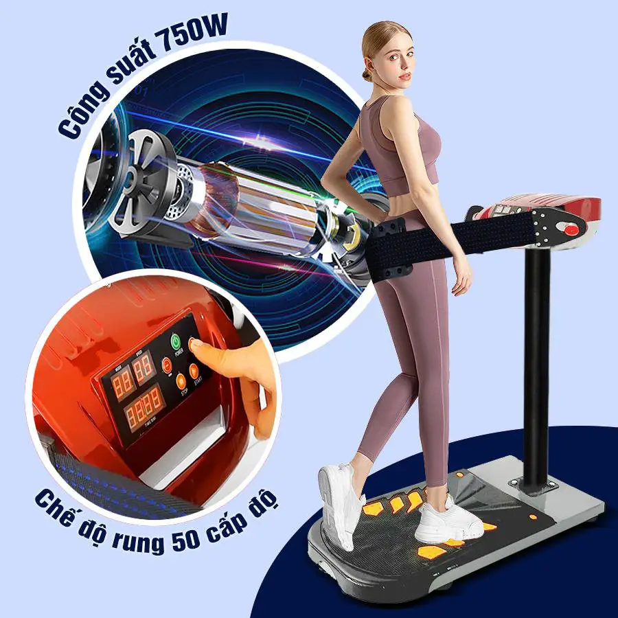 Máy rung bụng đứng KSV 750W tuỳ chỉnh cấp độ