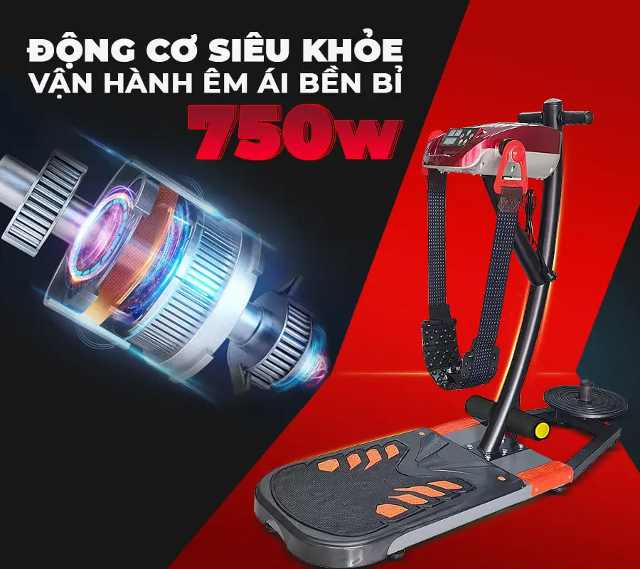Máy rung bụng đứng đa năng M190 cao cấp (750W tùy chỉnh tốc độ + xoay eo)