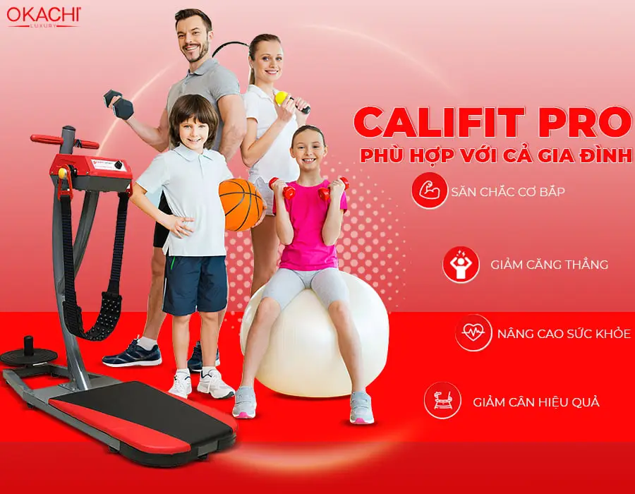Máy rung bụng đứng Califit Pro 2021 xoay eo