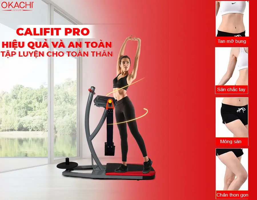 Máy rung bụng đứng Califit Pro 2021 xoay eo
