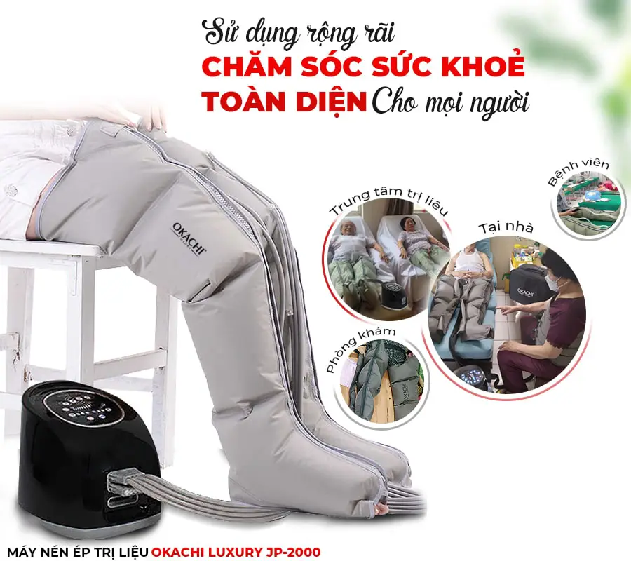 Máy nén ép trị liệu suy giãn tĩnh mạch OKACHI LUXURY JP-2000