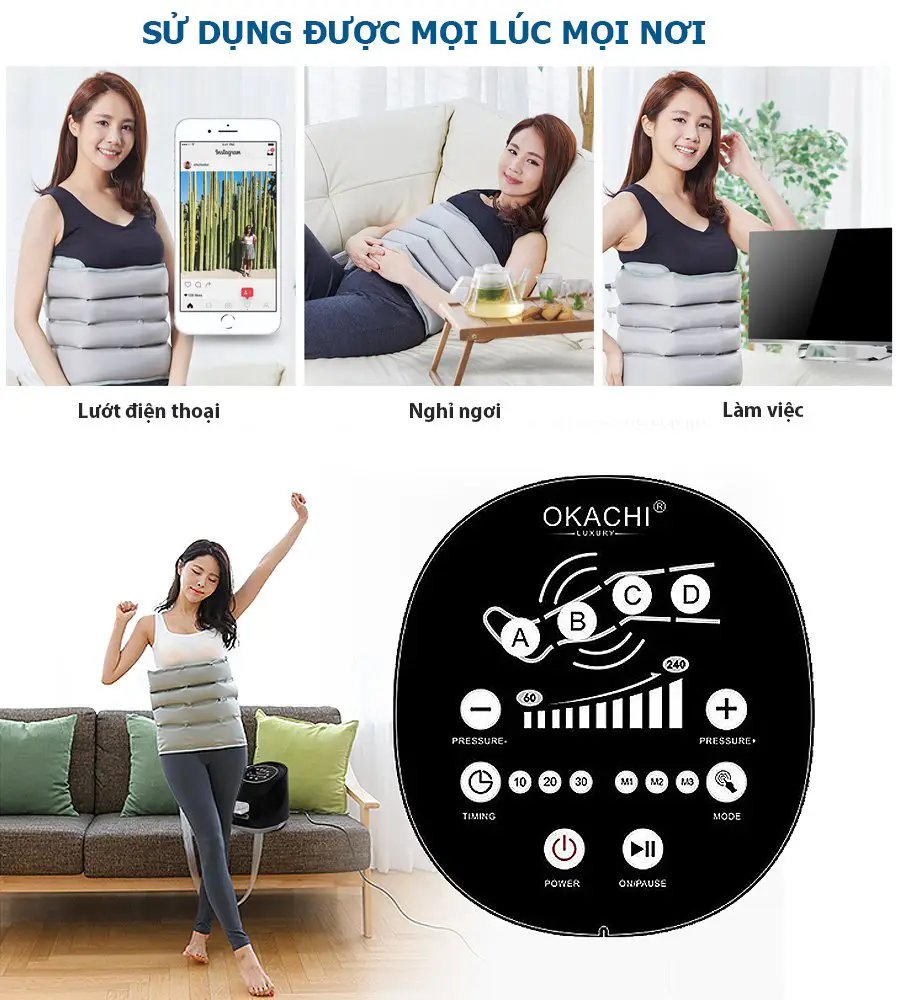 Phụ kiện phần bụng máy nén ép suy giãn tĩnh mạch OKACHI