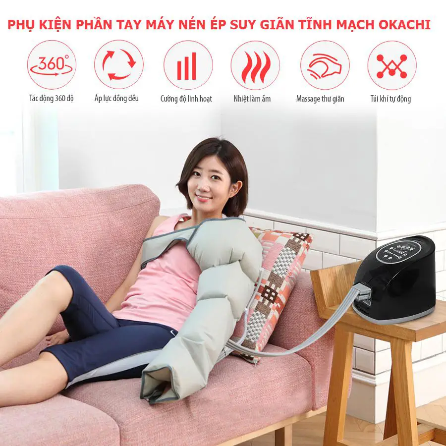 Phụ kiện phần tay máy nén ép suy giãn tĩnh mạch OKACHI