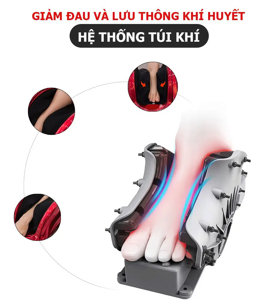 Máy massage chân đèn hồng ngoại Fuki Nhật Bản FK-6811 (màu đỏ)