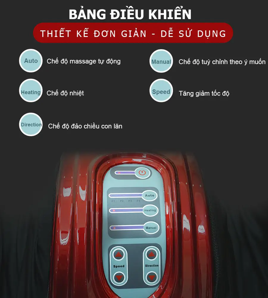 Máy massage chân đèn hồng ngoại Fuki Nhật Bản FK-6811 (màu đỏ)