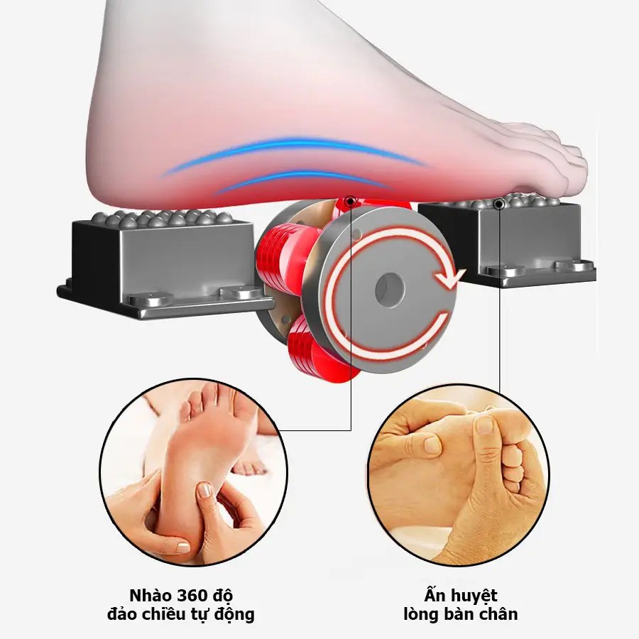 Máy massage chân đèn hồng ngoại Fuki Nhật Bản FK-6811 (màu đỏ)