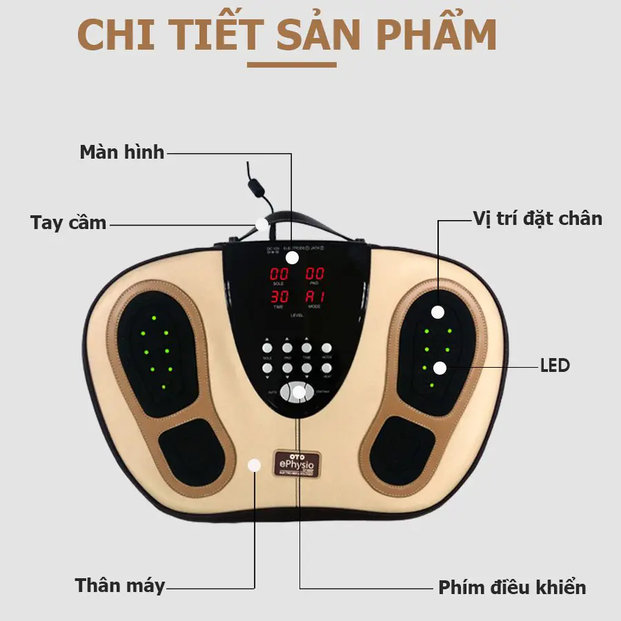 Máy massage chân trị liệu e-Physio Plus OTO EY-900P (Hàn Quốc) 