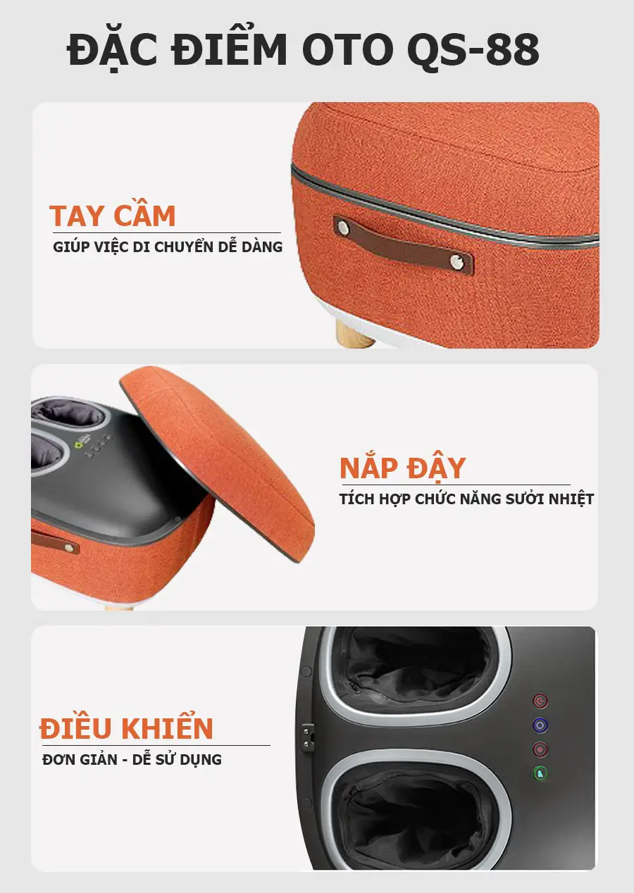 Máy massage chân QSeat OTO QS-88 (màu cam)