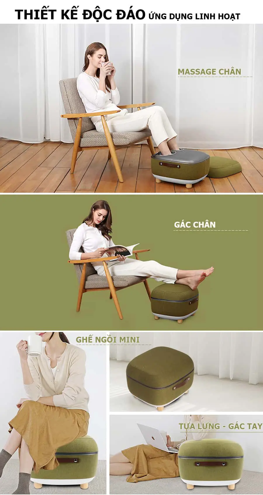 Máy massage chân QSeat OTO QS-88 (màu xanh)