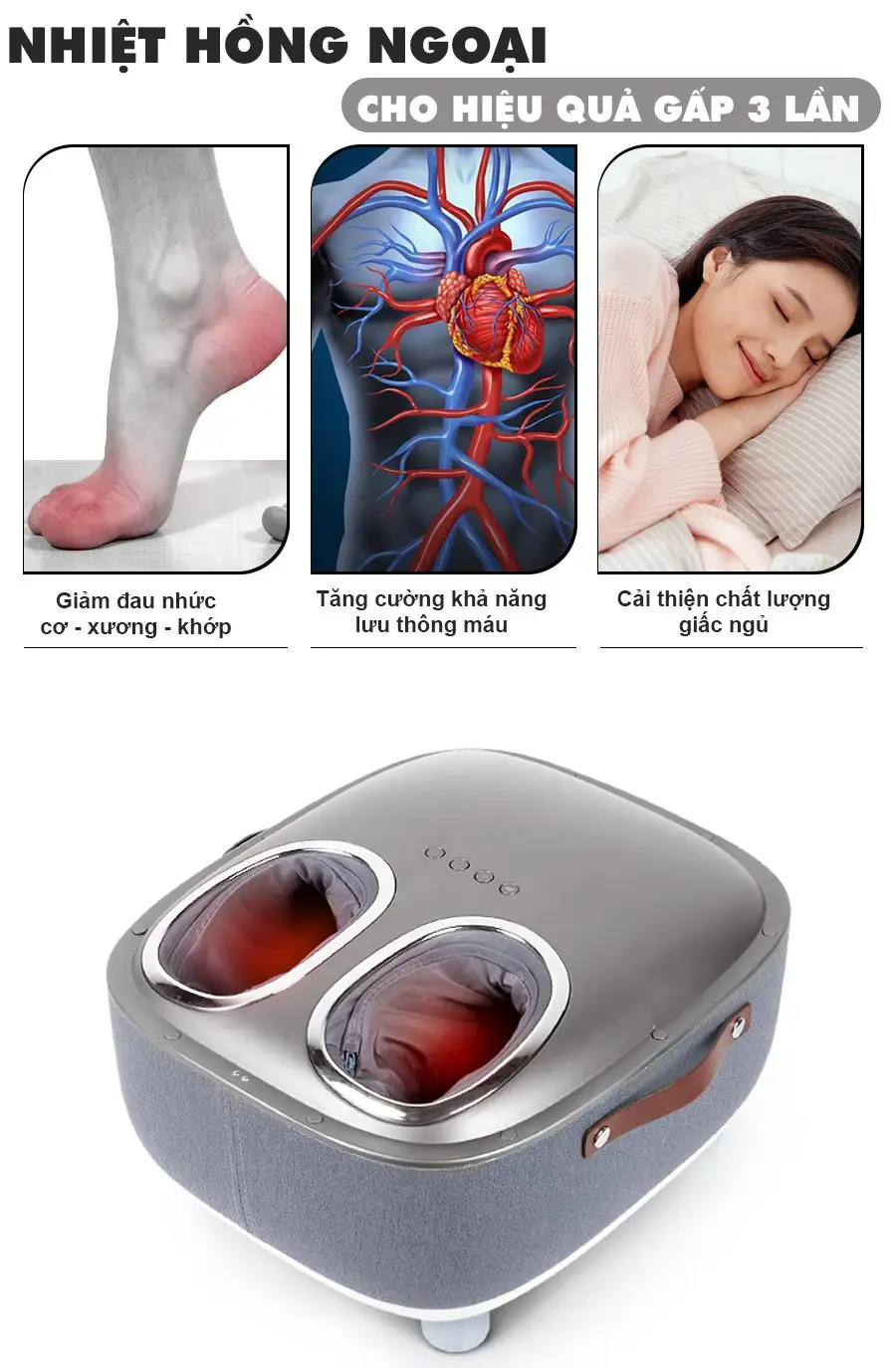 Máy massage chân QSeat OTO QS-88 (màu xám)