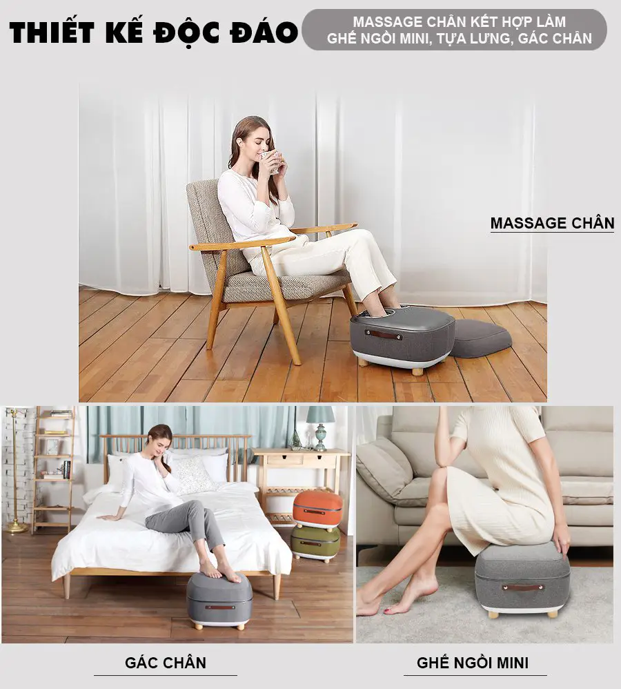 Máy massage chân QSeat OTO QS-88 (màu xám)