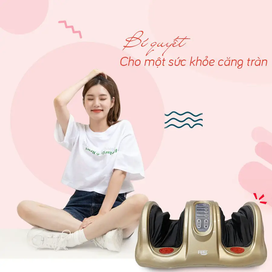 Máy massage chân hồng ngoại Fuki Nhật Bản FK-6811 (màu vàng)