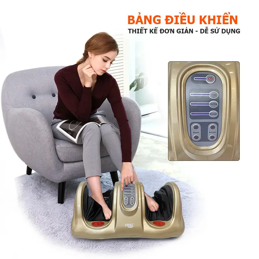 Máy massage chân hồng ngoại Fuki Nhật Bản FK-6811 (màu vàng)