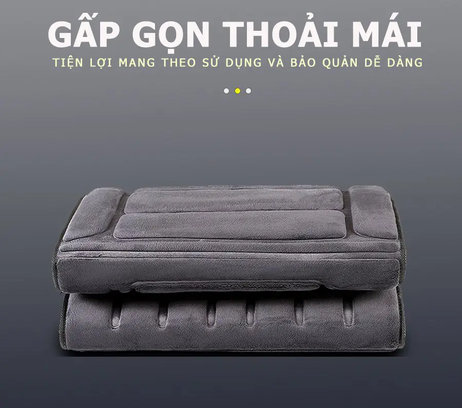 Nệm Massage Toàn Thân nhiệt và hồng ngoại OKACHI JP-M799 (màu xám)